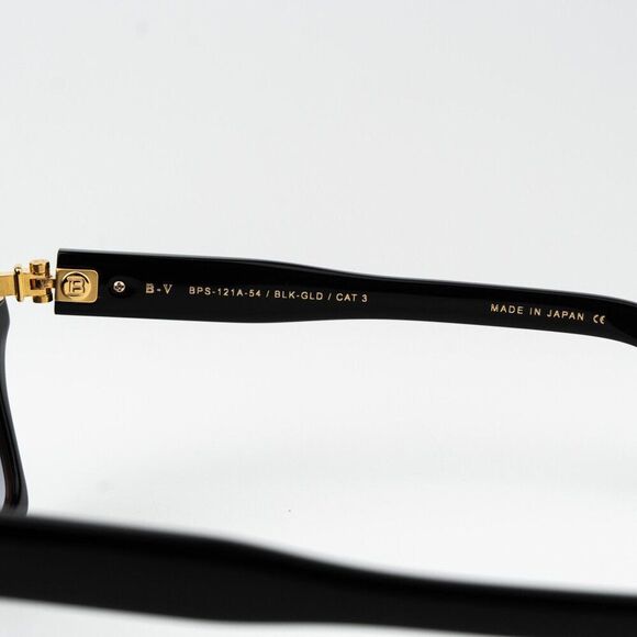 Balmain Women Sunglasses Titanium Black Gold Grey Cat Eye B-V BPS-121A-54